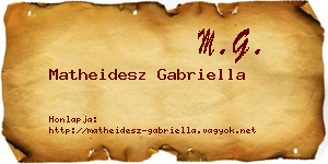 Matheidesz Gabriella névjegykártya
